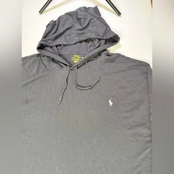 .NWOT Polo Ralph Lauren Men Gray Lightweight Pullover Hoodie Shirt Pony Sz 6XB - Picture 9 of 9